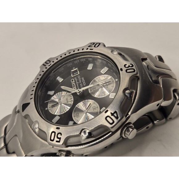 Seiko 7T32-6M49 Stainless Steel 42.5mm Chronograph Alarm Watch. Excellent. - Picture 15 of 15